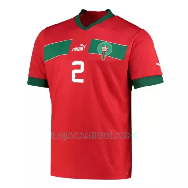 Camisola Marrocos HAKIMI 2 Homem Equipamento 1ª Mundial 2022