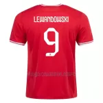 Camisola Polônia LEWANDOWSKI 9 Homem Equipamento 2ª Mundial 2022