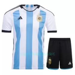Camisola Argentina 3 Star Criança Equipamento 1ª Mundial 2022 Camisola Argentina 3 Star Criança Equipamento 1ª Mundial 2022