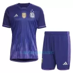 Camisola Argentina 3 Star Criança Equipamento 2ª Mundial 2022