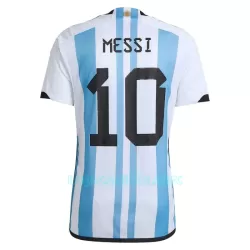 Camisola Argentina 3 Star MESSI 10 Criança Equipamento 1ª Mundial 2022