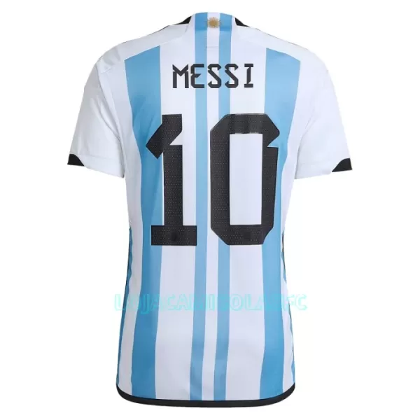 Camisola Argentina 3 Star MESSI 10 Criança Equipamento 1ª Mundial 2022