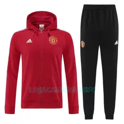 Casaco Capuz Treino Manchester United Homem 2022/23 Vermelha Casaco Capuz Treino Manchester United Homem 2022/23 Vermelha