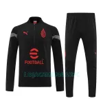 Sweat de Treino AC Milan Homem Quarto-Zíper 2022/23 Preta