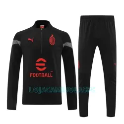 Sweat de Treino AC Milan Homem Quarto-Zíper 2022/23 Preta Sweat de Treino AC Milan Homem Quarto-Zíper 2022/23 Preta