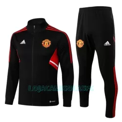 Sweat de Treino Conjunto Manchester United Homem 2022/23 Preto Vermelho Sweat de Treino Conjunto Manchester United Homem 2022/23 Preto Vermelho