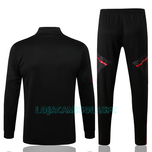 Sweat de Treino Conjunto Manchester United Homem 2022/23 Preto Vermelho