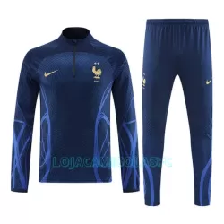 Sweat de Treino França Homem Quarto-Zíper 2022 Navy Sweat de Treino França Homem Quarto-Zíper 2022 Navy