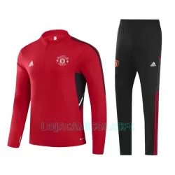 Sweat de Treino Manchester United Criança Quarto-Zíper 2022/23 Vermelha Sweat de Treino Manchester United Criança Quarto-Zíper 2022/23 Vermelha