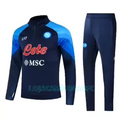 Sweat de Treino Napoli Homem Quarto-Zíper 2022/23 Azul Sweat de Treino Napoli Homem Quarto-Zíper 2022/23 Azul
