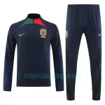 Sweat de Treino Portugal Homem Quarto-Zíper 2022 Preta