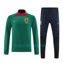 Sweat de Treino Portugal Homem Quarto-Zíper 2022 Verde Sweat de Treino Portugal Homem Quarto-Zíper 2022 Verde