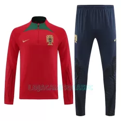Sweat de Treino Portugal Homem Quarto-Zíper 2022 Vermelha Sweat de Treino Portugal Homem Quarto-Zíper 2022 Vermelha