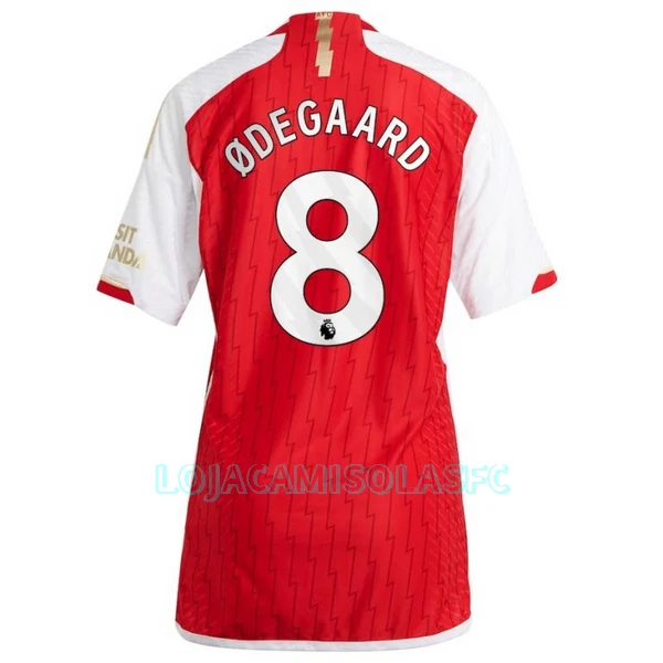 Camisola Arsenal Ødegaard 8 Mulher Equipamento 1ª 2023/24