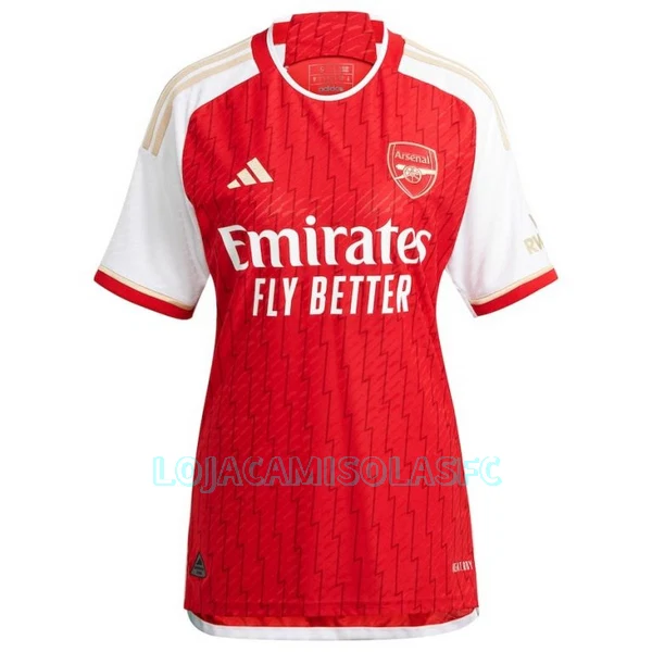 Camisola Arsenal Ødegaard 8 Mulher Equipamento 1ª 2023/24