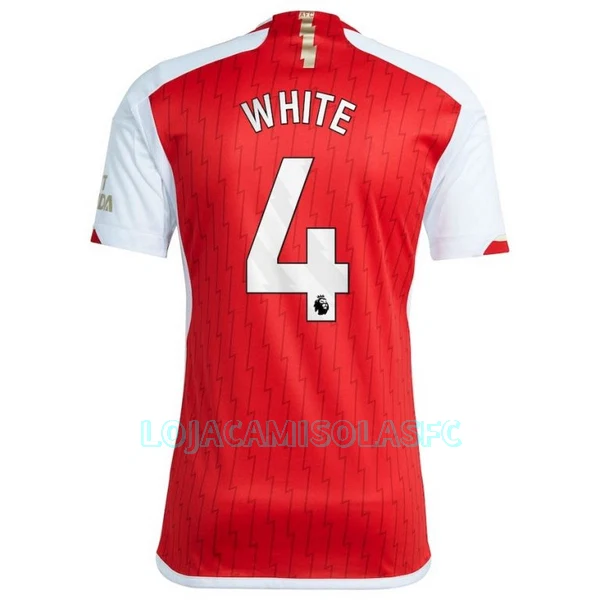 Camisola Arsenal White 4 Homem Equipamento 1ª 2023/24