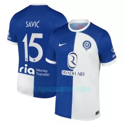 Camisola Atlético Madrid Savic 15 Homem Equipamento 2ª 2023/24 Camisola Atlético Madrid Savic 15 Homem Equipamento 2ª 2023/24