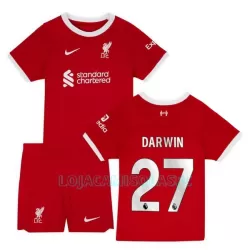 Camisola Liverpool Darwin 27 Criança Equipamento 1ª 2023/24 Camisola Liverpool Darwin 27 Criança Equipamento 1ª 2023/24