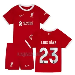Camisola Liverpool Luis Díaz 23 Criança Equipamento 1ª 2023/24 Camisola Liverpool Luis Díaz 23 Criança Equipamento 1ª 2023/24