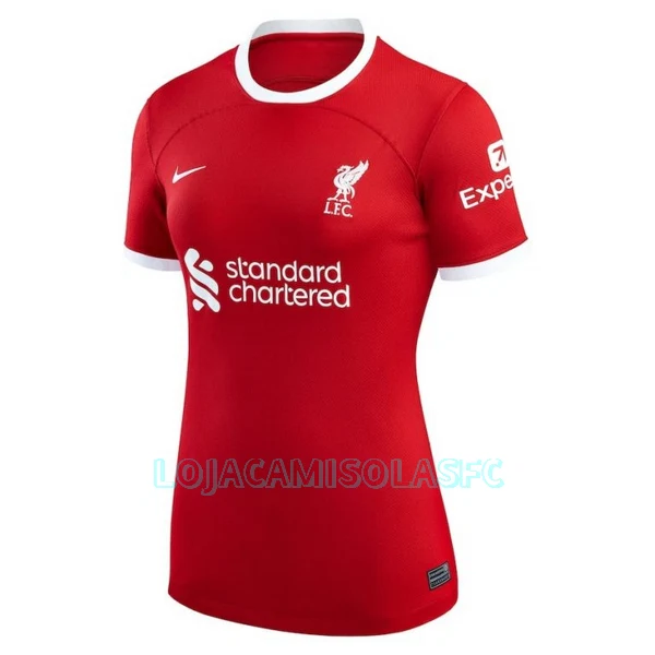 Camisola Liverpool Luis Díaz 23 Mulher Equipamento 1ª 2023/24