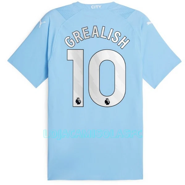 Camisola Manchester City Grealish 10 Criança Equipamento 1ª 2023/24