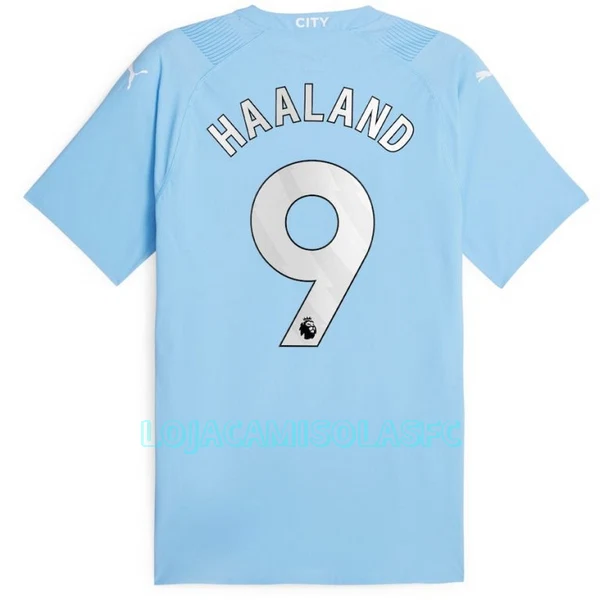 Camisola Manchester City Haaland 9 Criança Equipamento 1ª 2023/24