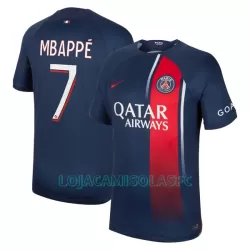 Camisola Paris Saint-Germain Mbappé 7 Homem Equipamento 1ª 2023/24 Camisola Paris Saint-Germain Mbappé 7 Homem Equipamento 1ª 2023/24