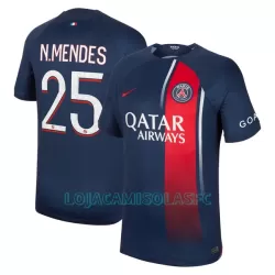 Camisola Paris Saint-Germain N.Mendes 25 Homem Equipamento 1ª 2023/24 Camisola Paris Saint-Germain N.Mendes 25 Homem Equipamento 1ª 2023/24