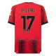 Camisola AC Milan R. Leao 17 Criança Equipamento 1ª 2023/24