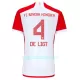 Camisola FC Bayern de Munique De Ligt 4 Criança Equipamento 1ª 2023/24