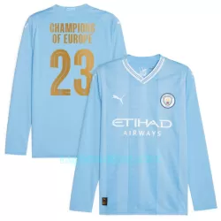 Camisola Manga Comprida Manchester City Champions of Europe Homem Equipamento 1ª 2023/24 Camisola Manga Comprida Manchester City Champions of Europe Homem Equipamento 1ª 2023/24