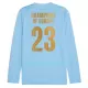 Camisola Manga Comprida Manchester City Champions of Europe Homem Equipamento 1ª 2023/24