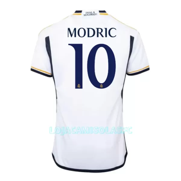 Camisola Real Madrid Modrić 10 Criança Equipamento 1ª 2023/24