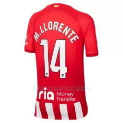 Camisola Atlético Madrid M. Llorente 14 Criança Equipamento 1ª 2023/24