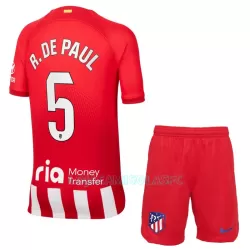 Camisola Atlético Madrid R. De Paul 5 Criança Equipamento 1ª 2023/24 Camisola Atlético Madrid R. De Paul 5 Criança Equipamento 1ª 2023/24