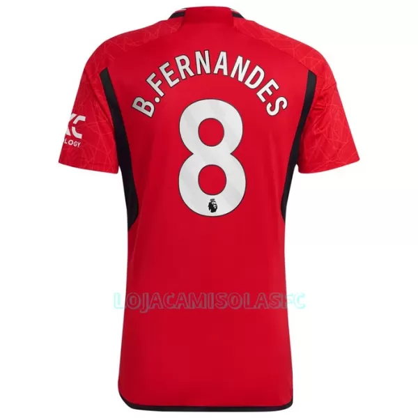 Camisola Manchester United Bruno Fernandes 8 Homem Equipamento 1ª 2023/24