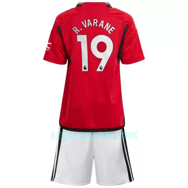 Camisola Manchester United R. Varane 19 Criança Equipamento 1ª 2023/24