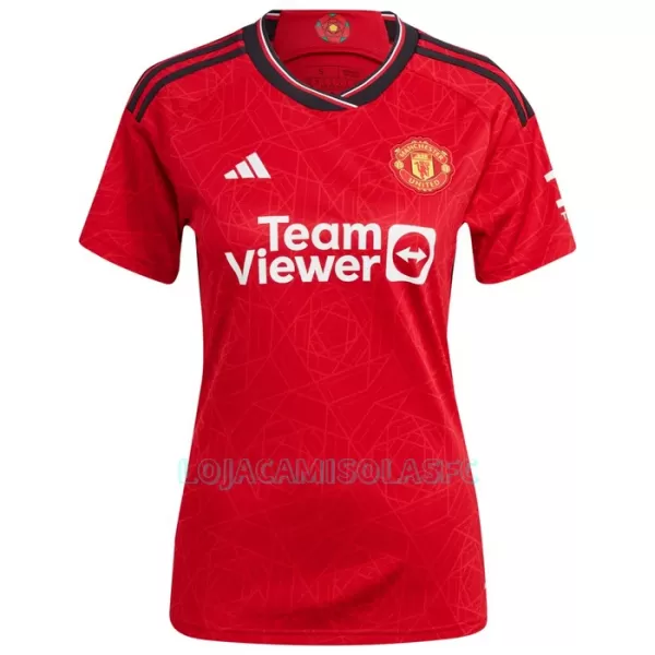 Camisola Manchester United Rashford 10 Mulher Equipamento 1ª 2023/24