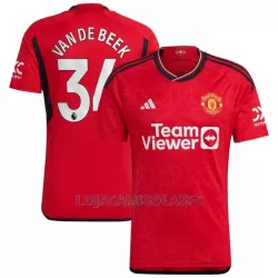 Camisola Manchester United Van De Beek 34 Homem Equipamento 1ª 2023/24 Camisola Manchester United Van De Beek 34 Homem Equipamento 1ª 2023/24
