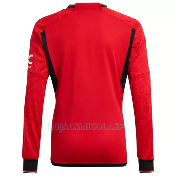 Camisola Manga Comprida Manchester United Homem Equipamento 1ª 2023/24