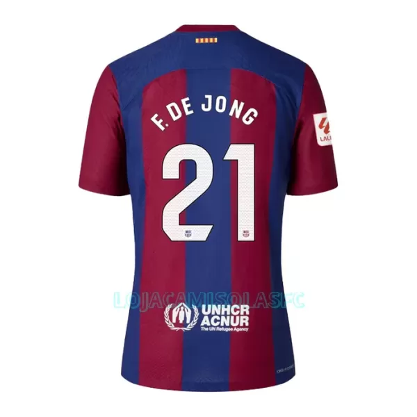 Camisola FC Barcelona Frenkie de Jong 21 Criança Equipamento 1ª 2023/24