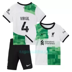 Camisola Liverpool Virgil 4 Criança Equipamento 2ª 2023/24 Camisola Liverpool Virgil 4 Criança Equipamento 2ª 2023/24