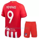 Camisola Atlético Madrid Memphis 9 Criança Equipamento 1ª 2023/24