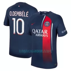 Camisola Paris Saint-Germain Dembele 10 Homem Equipamento 1ª 2023/24 Camisola Paris Saint-Germain Dembele 10 Homem Equipamento 1ª 2023/24