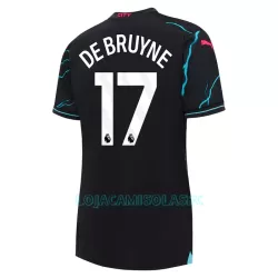 Camisola Manchester City De Bruyne 17 Mulher Equipamento 3ª 2023/24 Camisola Manchester City De Bruyne 17 Mulher Equipamento 3ª 2023/24