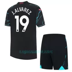 Camisola Manchester City J. Alvarez 19 Criança Equipamento 3ª 2023/24