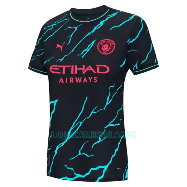 Camisola Manchester City Mulher Equipamento 3ª 2023/24