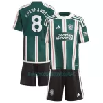 Camisola Manchester United Bruno Fernandes 8 Criança Equipamento 2ª 2023/24