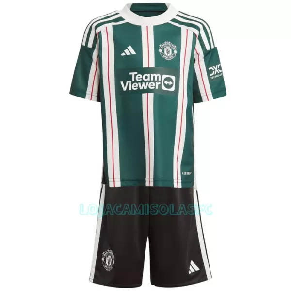 Camisola Manchester United Bruno Fernandes 8 Criança Equipamento 2ª 2023/24