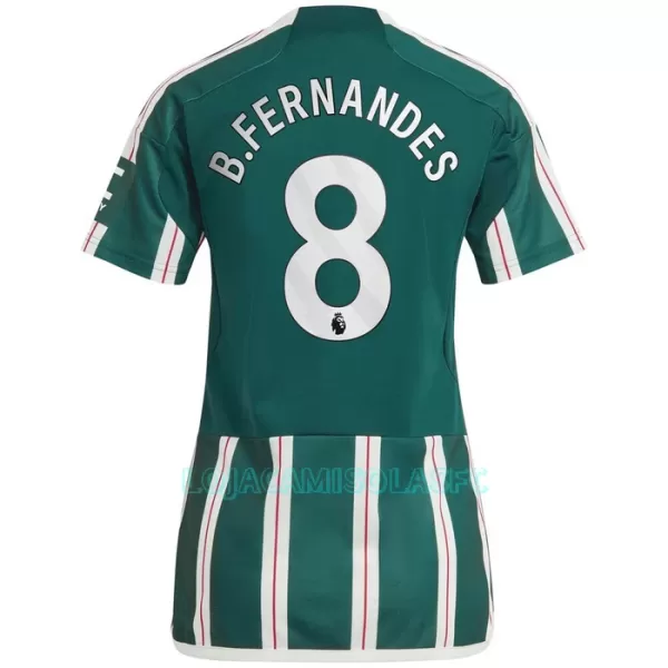Camisola Manchester United Bruno Fernandes 8 Mulher Equipamento 2ª 2023/24